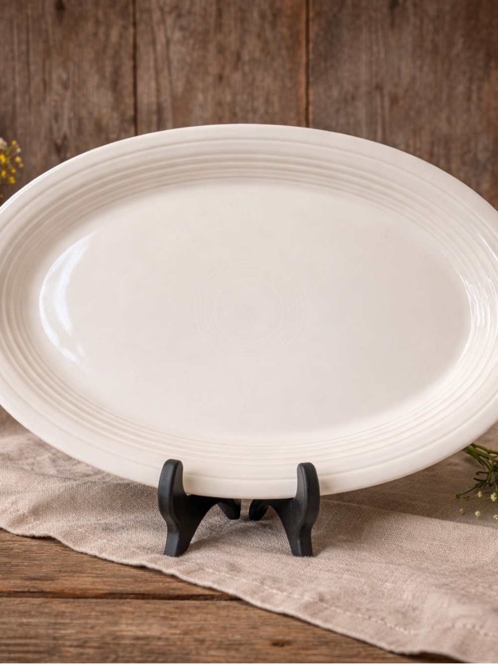 Fiestaware White Oval Serving Platter